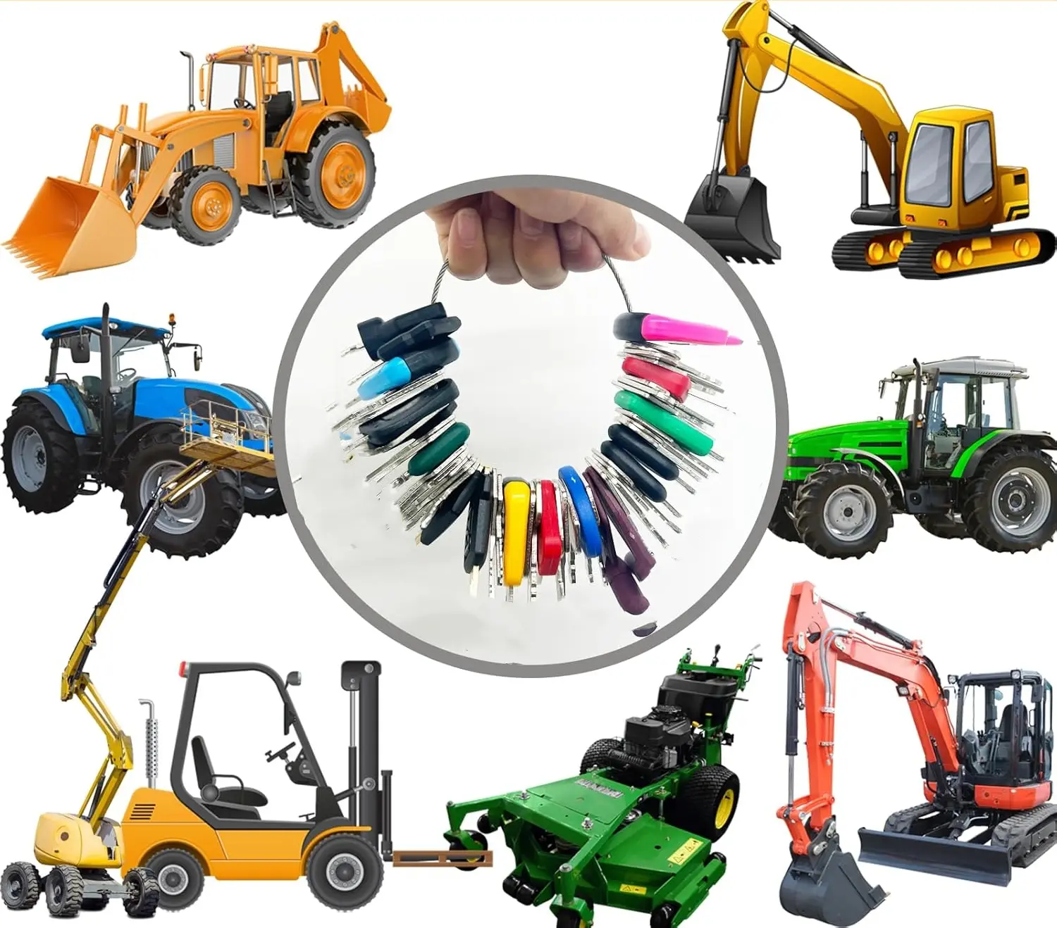50 PCS Heavy Equipment Kit Set Construction Ignition Kit Set