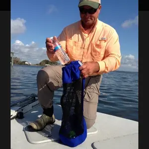 The Trash Sack with Elastic Band for Convenient Access Weighted Bottom Washable & Environment Friendly for Traveling on Boat or Beach