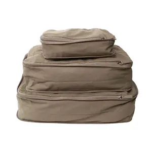 Andar Travel Packing Cubes - Durable Travel Accessories with Full-Grain Leather Accents, YKK Zippers for Easy Access, and Matching Shoe Bag Included