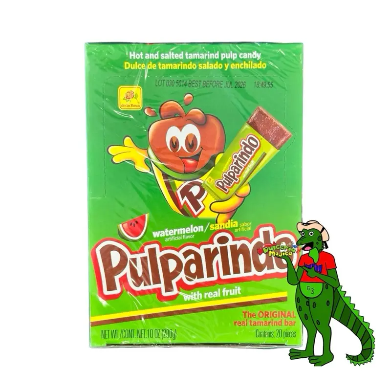 Pulparindo Watermelon - Hot and Salted Tamarind Pulp Candy Watermelon Flavored