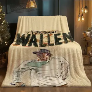 [JIT] A WALLEN polyester flannel - warm and comfortable, suitable for sofa, bed and travel, all season use, 100% polyester material, machine washable, suitable for office chairs, gifts for brothers and sisters, Figure Print Blanket