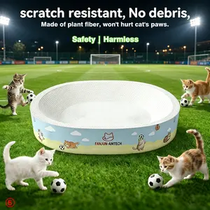 【More than 15000+ followers】High-Strength Cat Scratching Board, No Paper Debris, Oval Large Space, Anti-Slip for All Cats
