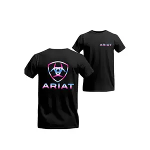 T-shirt - Modern Gradient Logo Design, Stylish And Bold, Perfect For Outdoor And Country Enthusiasts, Casual Wear, able, Summer, Unisex