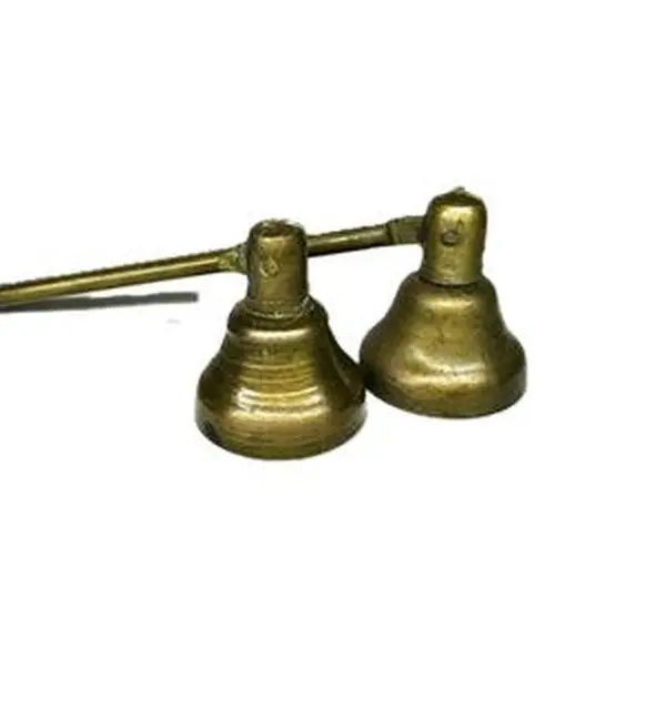 Antique Golden Mini Bell-Shape Smokeless Metal Candle Snuffer, 5.5 in Home Decor Accessory for Daily Room Styling