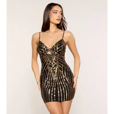 black sequin dress windsor Sparkly att_len_Mini Birthday Dress To Impress Size:9