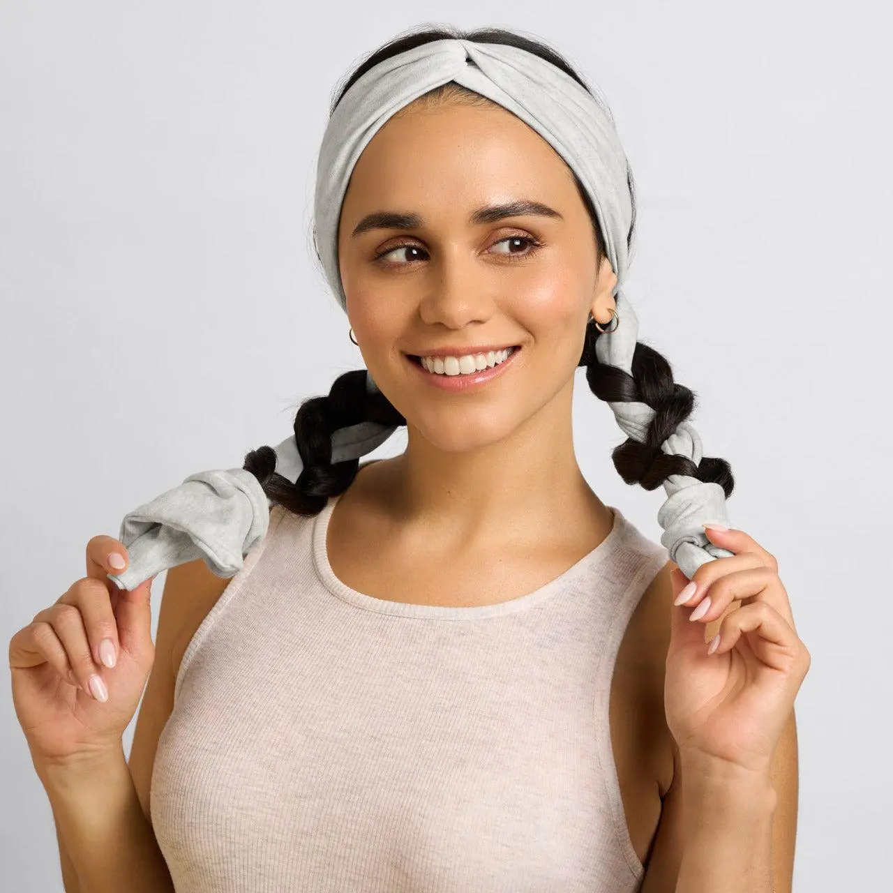 Heatless Curling Headband, 2 in 1 Sweatproof Sport Hair Band & Damage-Free Hair Curler, Comfortable Styling Tool for Natural Soft Loose Waves & Curls