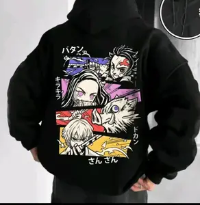Demon Slayer Unisex Hoodie, Anime Sweatshirt, Demon Slayer Merch Pullover, Soft Cotton Hoodie Unisex, Casual Streetwear Anime Tee, Perfect Gift for Fans, Comfortable Everyday Wear