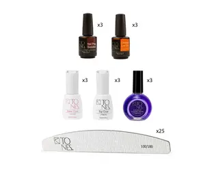 TONES Nail Prep & Finish Super Kit - Manicure & Polish with Gentle Gloss, Smooth Finish, and Comfort for a Smoothing Look