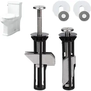 2 Pcs Universal Toilet Seat Bolts Kit | Heavy Duty Replacement Hardware with Screws, Washers & Nuts