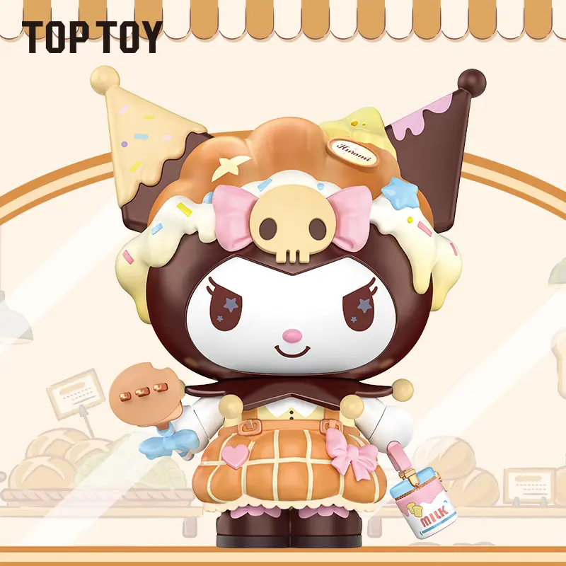 TOPTOY Cute Kuromi Bread Party Building Block Figure, Exquisite Collectible Ornament, Creative Assembled Craft, Collectibles for Girls Fans, Desktop Decoration with Crafting Fun, Ideal Present Choice