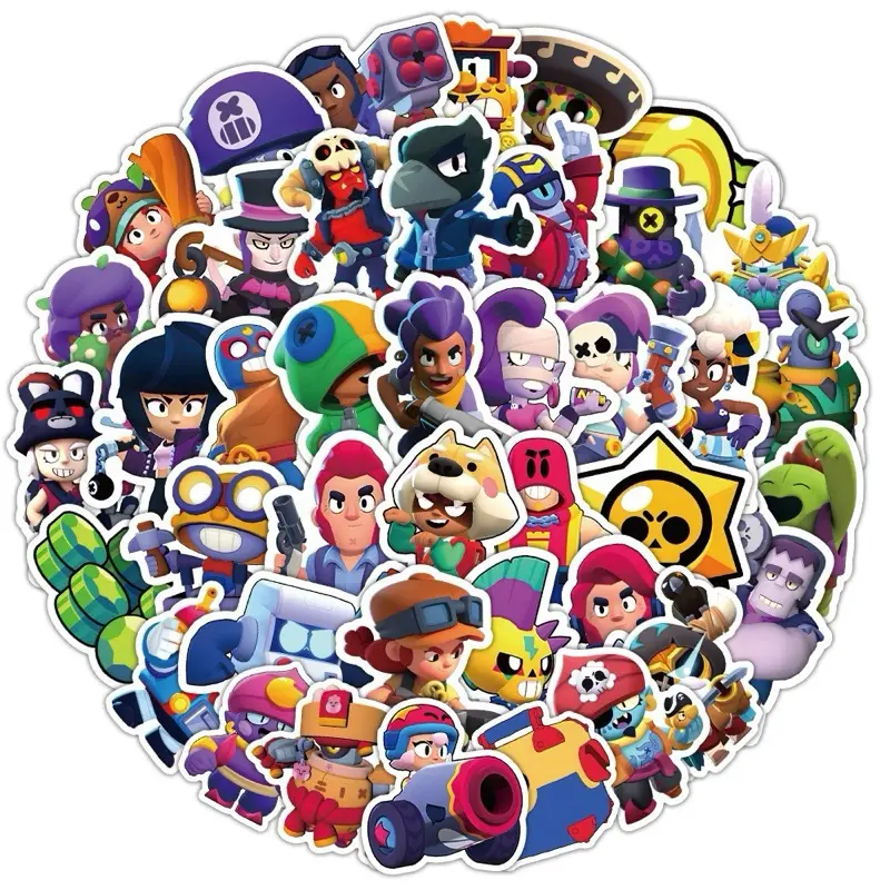Brawl Stras Stickers Decals - 100 pcs Vinyl Stickers for Laptops Phones Phone Case Scooter Consoles Walls Luggage Case Books Journal Decorative Stickers Space Smartphone Cellphone Casing