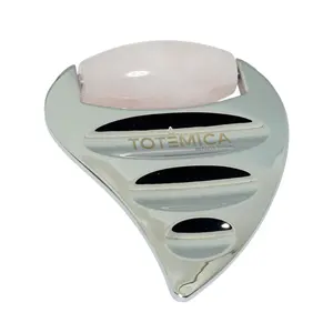 TOTEMICA Jade Roller & Guasha Board - Natural Crystal + Stainless Steel | Lift Sculpt Relax Boost Circulation Skincare Absorption Body Care Gentle Lightweight Daily Evening Fragrance