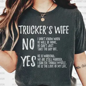 Trucker's Wife Shirt Truck Driver Wife Shirt for Trucker Wife Trucker Girlfriend Shirt Trucker Fiancee Shirt Trucker Mom Shirt