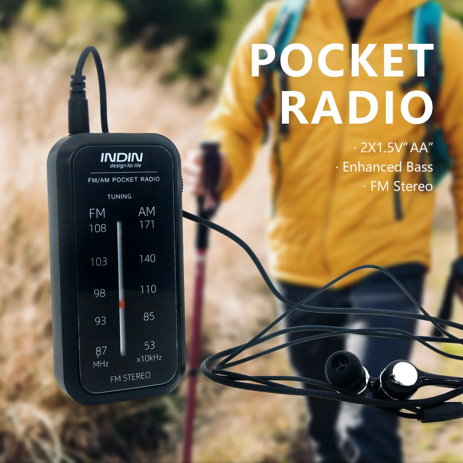 Portable Am/fm Radio, Mini Compact Backlit Walkman with Aaa Battery, Headphone-Compatible Pocket Radio Receiver, Clip-On Design for Walking & Jogging, Radios Portable Am Fm
