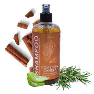 Herbalista Viral Shampoo Rosemary & Cinnamon 16.9 fl oz – Nourishes, Strengthens & Refreshes – With Real Rosemary & Cinnamon Bits – 100% Natural & Handcrafted