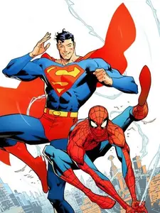 DC Marvel Superman Spider-Man #1 - Iconic Superhero Duo Action Comic Book