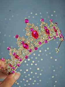 Elegant Rhinestone Crown Tiara Headband, Perfect Birthday Gift for Brides & Bridesmaids, Stylish Party Accessory, Unique Princess Hair Decor