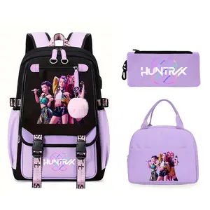2026 New KPOP Witch Hunter Group Anime Cartoon Print Large Capacity Lightweight Backpack Casual School Bag