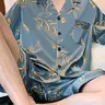 Men's Summer Short Sleeve Pajama Sleepwear Set, Casual Comfortable Two-Piece Loungewear, Breathable and Soft Fabric Pjs, Pyjamas Sleepwear