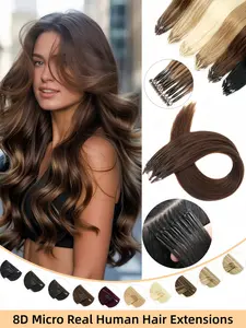8D Nano Beads Hair Extensions Invisible Lightweight Seamless No Glue No Damage Comfortable All Day Long Lasting Natural Blending Perfect for Instant Longer Undetectable Beads Extensions That Look Totally Real for Daily Party and Any Occasion