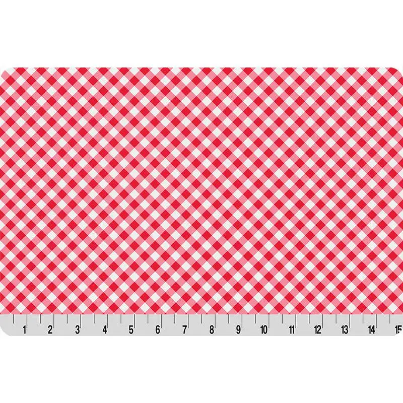 Fabric Shannon Candy Apple Gingham Cottage Rose Lane Quilting Cuddle by the Quarter Yard QC-CRGINGHAM-CANDYAPPLE