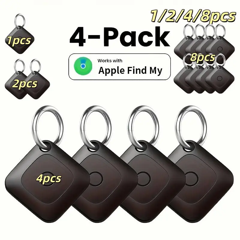 WeTag-1/2/4/8pcs, Smart Outdoor Tracker, 1.43 Inches, Wireless Low Power Function, Mini GPStracker, High Decibel Alarm, Application Control, Smart Positioning, Suitable for Cars, Wallets, Luggage Bags, Keys, Item Finder, Ideal Gift for Travelers