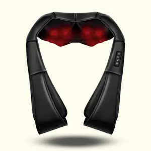 Shiatsu Neck and Back Massager with Heat, Deep Tissue Kneading Massage Pillow for Neck Shoulder Back Pain Relief, 3 Speed Levels, Portable for Home Office Car Use, Ideal Gift for Men Women