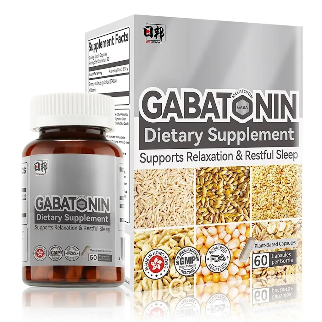 GABA TONIN Tryptophan Sleep Supplement Capsules , L-Tryptophan, Dogbane Extract | No Ashwagandha & Brain Fog | Healthy Drug-Free Plant-Based Capsule |  Mood Balance & Calm Energy Support, Daily Stress Relief, Fathersdaygift DealsForYouDays