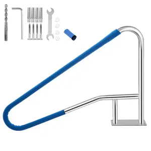 [FLASH SALE] Garvee 54" Pool Handrail for Inground Pools, 304 Stainless Steel Stair Rail with Non-Slip Grip, 375 lb Capacity, Easy Install