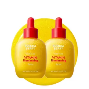 2pcs EQQUALBERRY Vitamin Illuminating Serum – Brightening Vitamin C Serum with Niacinamide | Strengthens skin barrier | Hydrates using Ceramide and Hyaluronic Acid, 1.01oz / 30ml summerwins