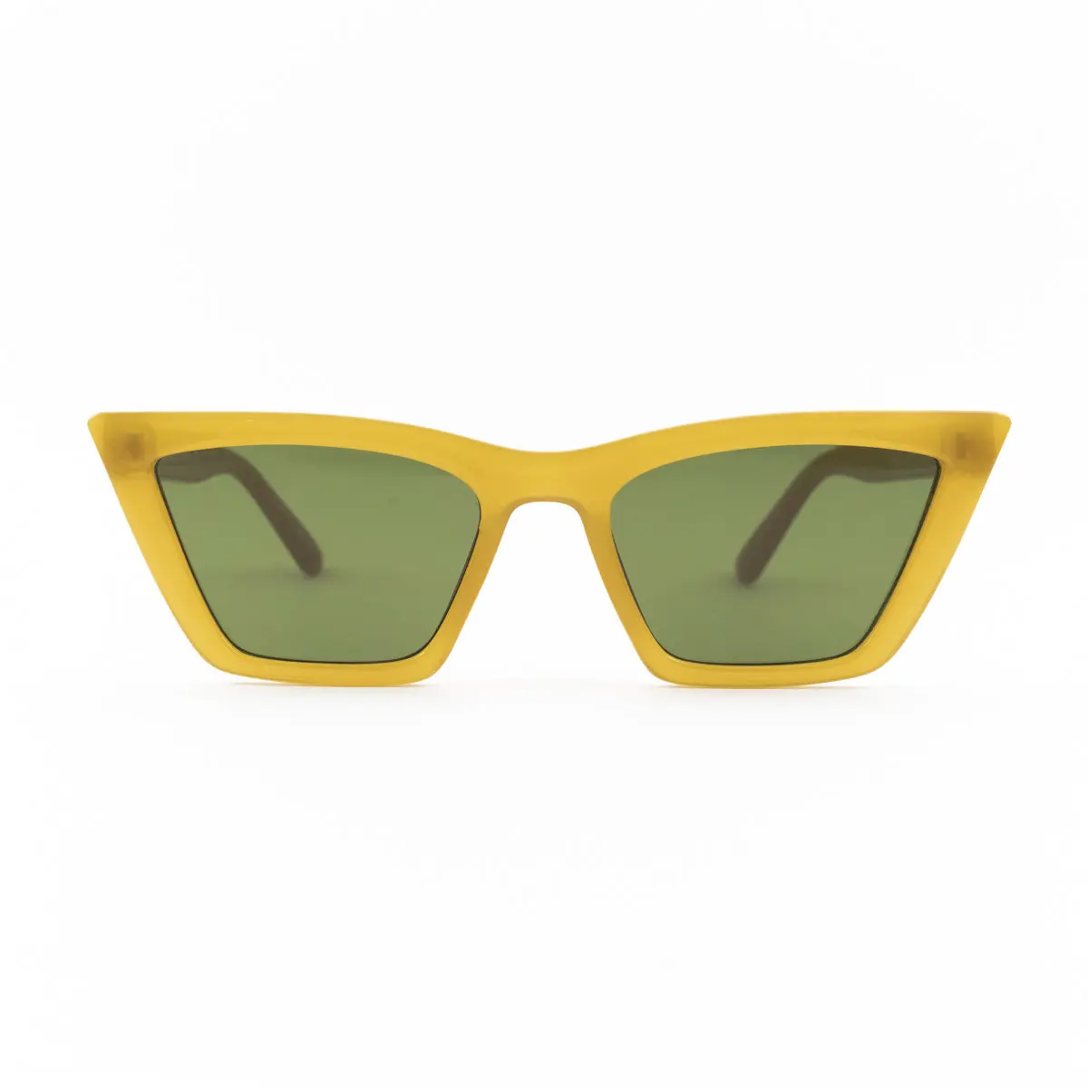 Infinit Frida Cat Eye Sunglasses, Honey + Green