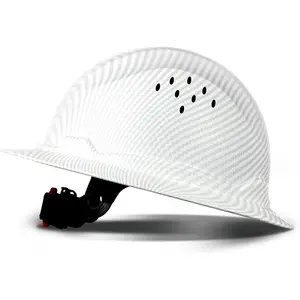 Full Brim Hard Hat with Vents, Carbon Fiber Pattern Adjustable 6-Point Suspension Head Gear for Men Women DIY Farming Gardening Outdoor Use