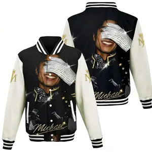 King of Pop Baseball Jacket – Michael Jackson Fashion Streetwear