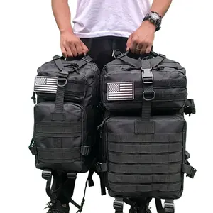 Unisex Camo Oxford Cloth Frame Backpack, 25L-50L Multi-Size Capacity - Ideal for Hiking, Camping