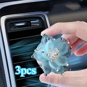 3pcs Cute Flower Car Air Freshener Clip | Perfect for Car Lovers  Stylish vent decor that smells great—must-have for anyone who drives!