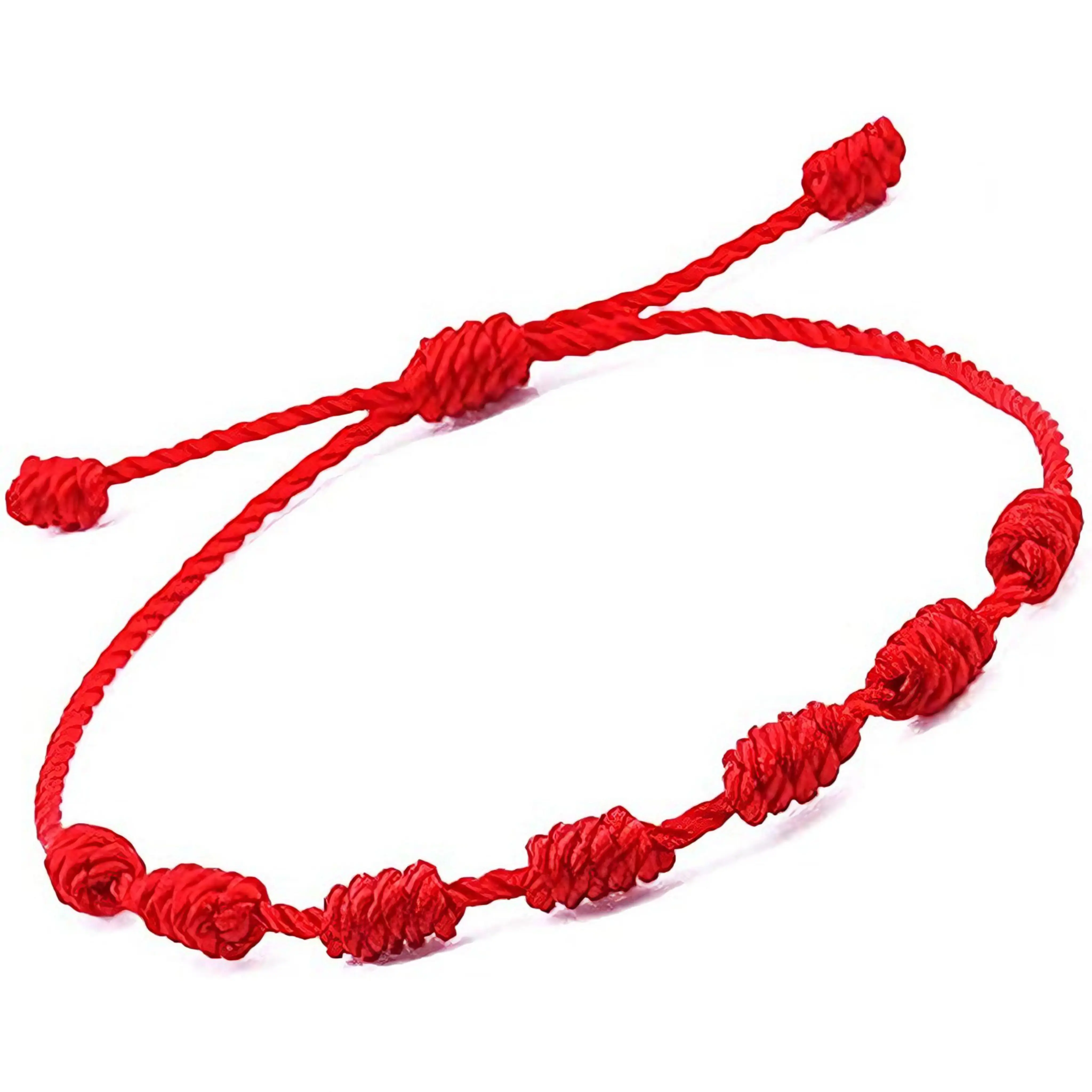 7-Knot Buddhist Energy Knotted Bracelet Jewelry, Adjustable Handmade Corded Bracelets & Bangles, Unisex Spiritual Protection Lucky Amulet Gift Beaded Bracelets Braided Bracelets