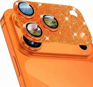 2PC - iPhone 17 Pro Max Camera Lens Protector, Glitter Ring, 9H Hard Tempered Glass, Scratch-resistant