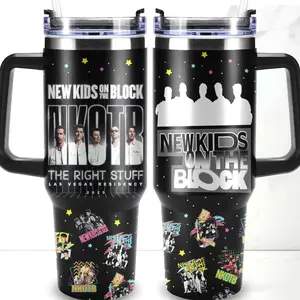 New Kids The Right Stuff  2026 Custom Cup 40 oz Tumbler With Handle, Music Tour Tumbler, Concert Ouftit, Gift for Him