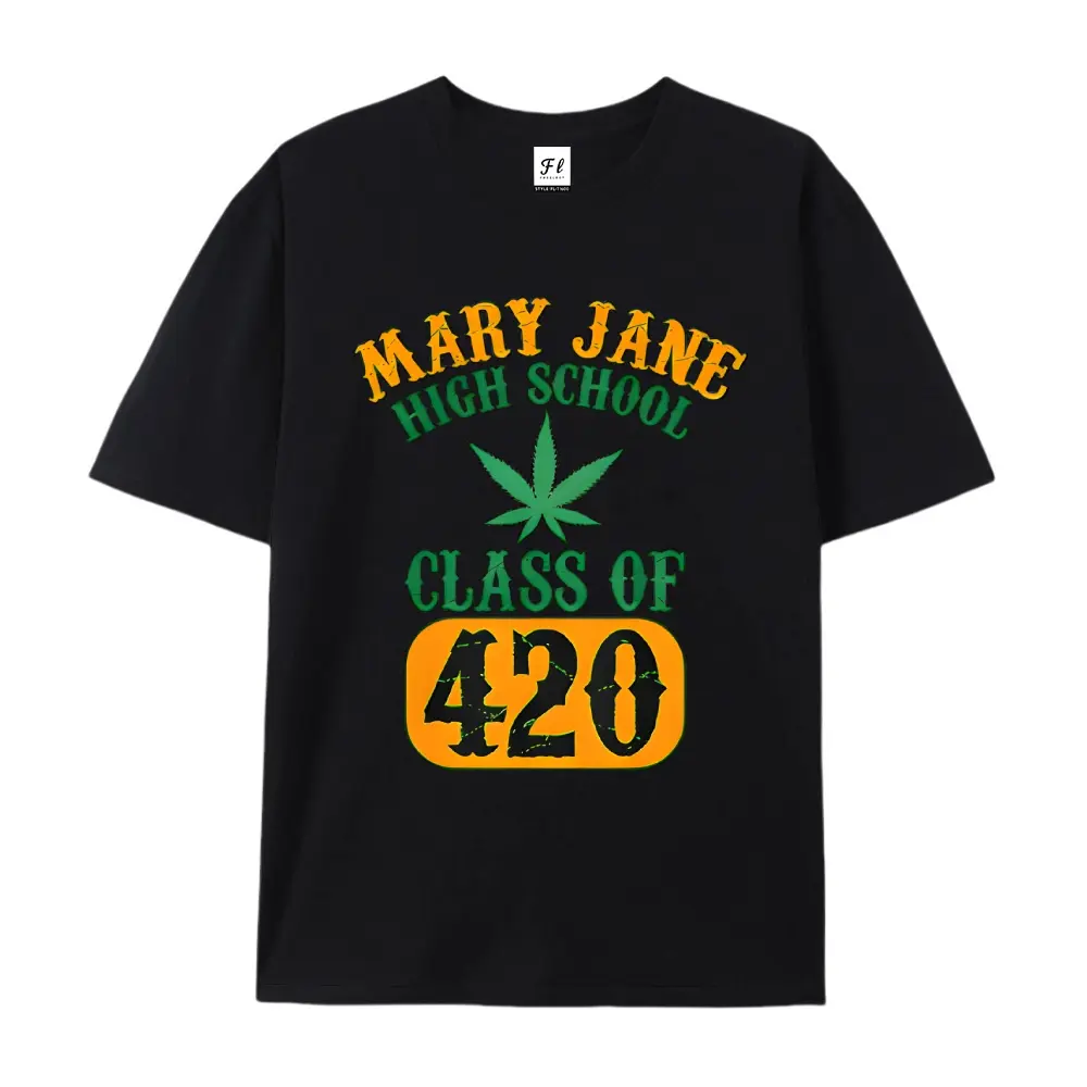 Men's Class of 420 Weed Graphic T-Shirt,  Fabric, Crew Neck, Short Sleeve, Regular Fit, Weekend Casual Wear, All-Season Casual Wearstreetwear, shop deals, summer outfits, guys gifts, summer clothes, gifts for him, graphic tee, men's shirts, t shirt, cl