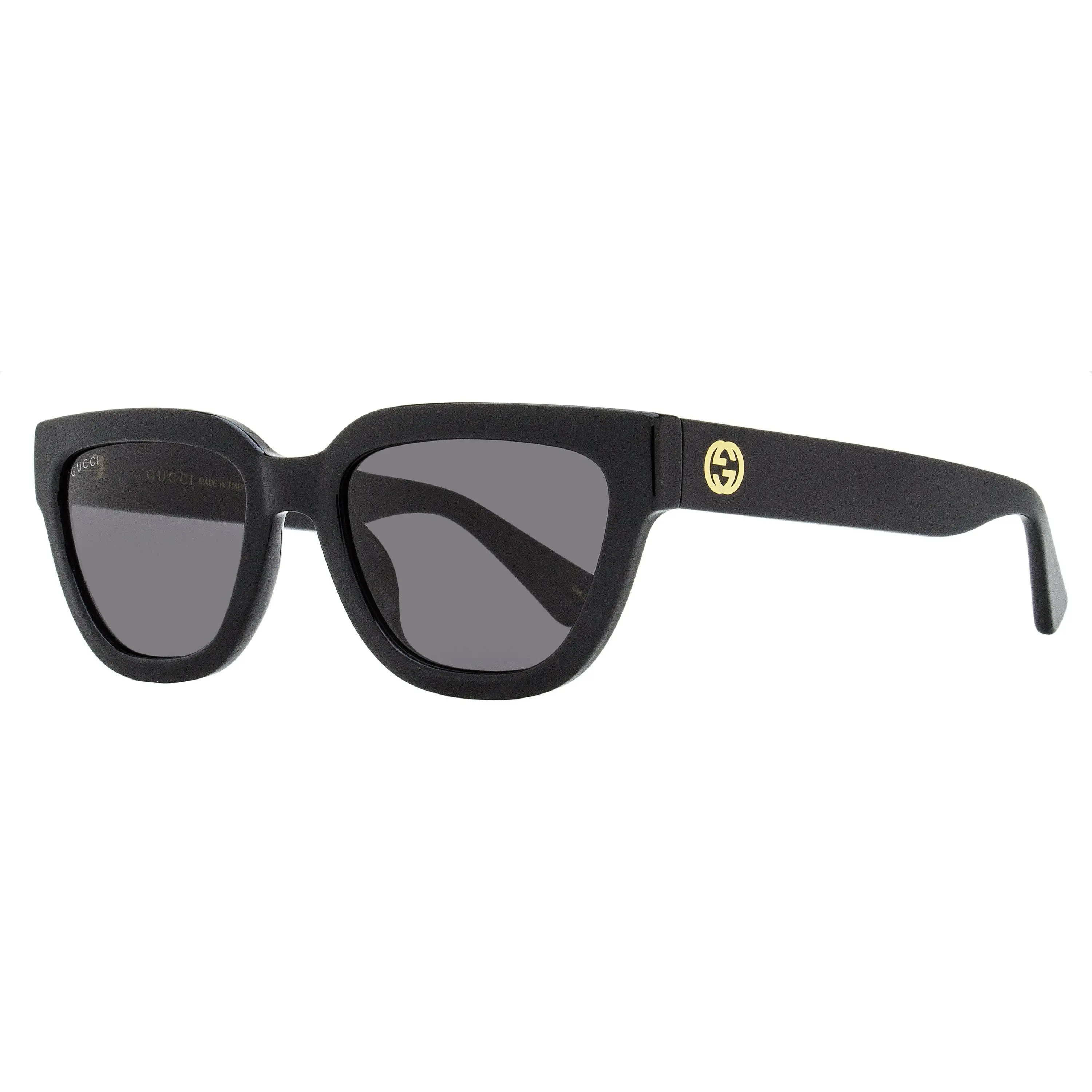 GUCCI Sunglasses for Women, GG1578S Rectangular Statement Frame in Black with Logo Accents, 54mm, 100% UV Sun Protection, Uv Protect, Eyewear Fashion, Female