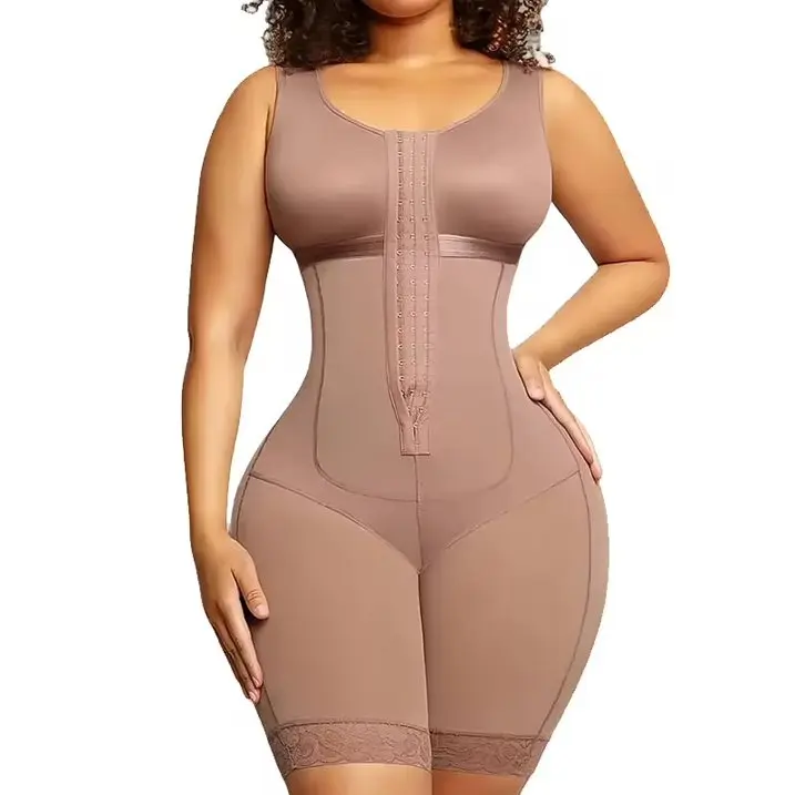 Women Colombianas Shapewear For Women Tummy Control Post Surgery Full Body Shaper Butt Lifter With Zipper Crotch