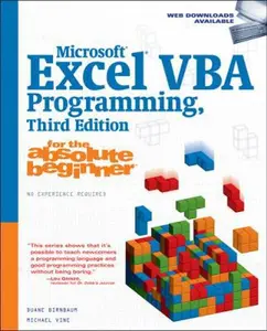 USED-Microsoft Excel VBA Programming for the Absolute Beginner by Birnbaum, Duane (Paperback)