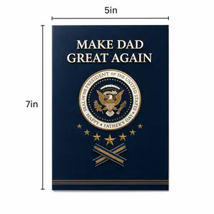 Funny Father’s Day Talking Card – “Make Dad Great Again” Roast Comedy Greeting Card, Automatic Voice Playing Joke Card, Unique Funny Gift for Dad, Grandpa & Husband