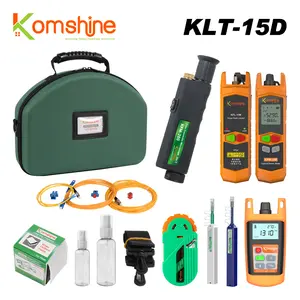 KomShine Optical Fiber Loss Tool Kit KLT-15D FTTH 200X Magnification Microscope, Fiber Cassette Cleaners, Cleaning Pens 1.25mm 2.5mm + Optic Power Meter, Singlemode Light Source, Visual Fault Locator