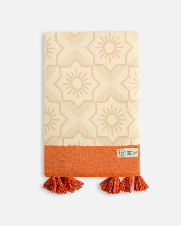 Meditera Turkish Cotton Jacquard Beach & Travel Towel