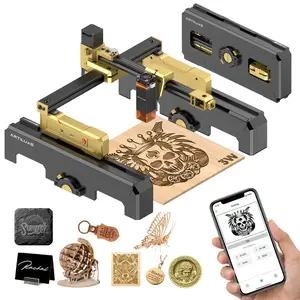 Artilume T1-P Portable Laser Engraver Machine, 3s Quick Setup, APP Control, Foldable Design with 8cm Height Extension, Laser Cutter & Engraver for Beginners, 200×150mm Engraving Area, DIY SummerVibes for Wood, Leather, Acrylic & Craft Projects