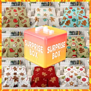 Christmas plush surprise blanket, mysterious Christmas pattern blanket - 2025 new Fluffy Blanket Beds Couches Throw
