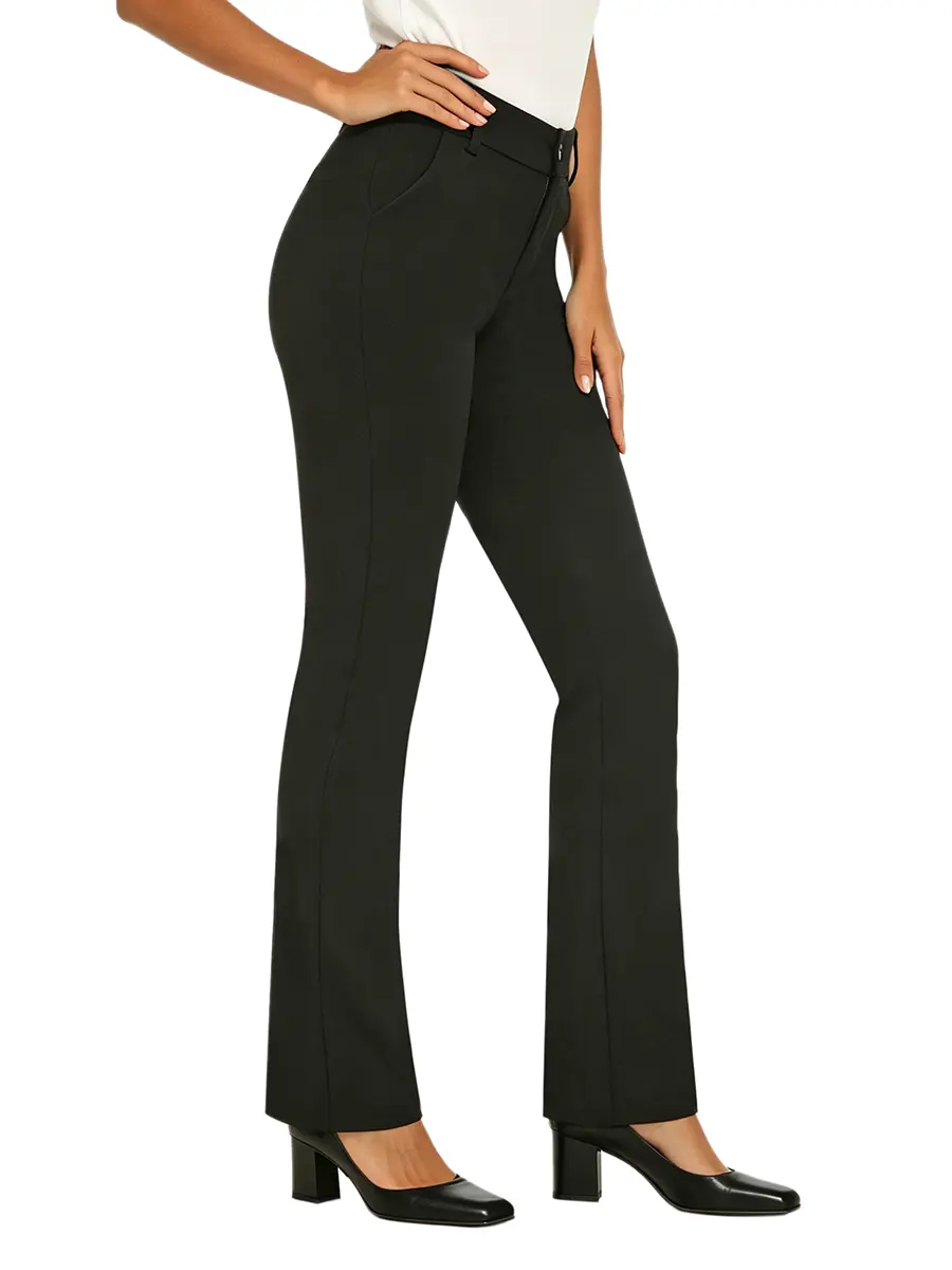 iChosy Women's Barely Bootcut Stretchy Comfort Dress Pants with Easy Fit