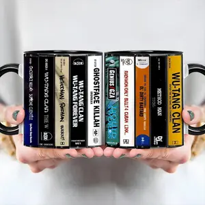 Shaolin Hip Hop Legends Cassette Mug, 90s NYC Rap Group Cup, CREAM Song Era Gift, Retro Tape Design, Accent Coffee Mug