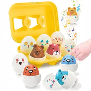 Toddler Matching Egg Toy, Colorful Shape Sensory Classification Toy, Montessori Geometric Eggs, Fine Motor Skills, Easter Montessori Game, Learning Materials, Birthday Gift, Random Colors